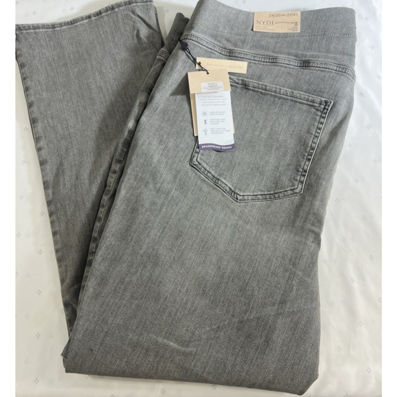 NWT NYDJ‎ 2X SPANSPRING Pull-On Slim Bootcut Denim Jeans Clean Barnet QVC 1325 - Picture 1 of 8